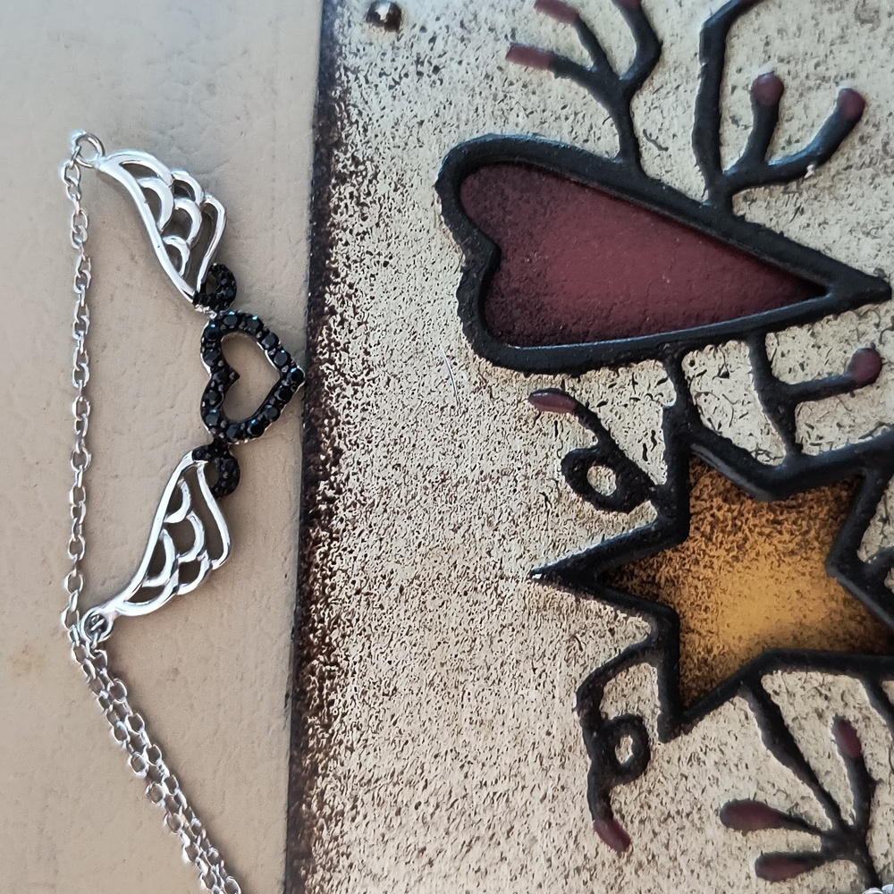 Sterling Silver Black Diamond Necklace